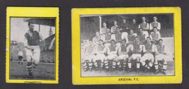 Trade cards, M M Frame, 2 cards, Arsenal Team Group 'L' size, Sports Aces no 6 & medium size card,