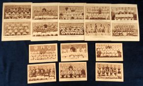 Trade issue, Boy's Magazine, Football Teams Series, 1923-24, set of six sepia teamgroups, postcard