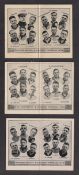 Trade cards, Barratt's, Football Team Folders, Wolverhampton Wanderers, three cards, 1932, 1933 &