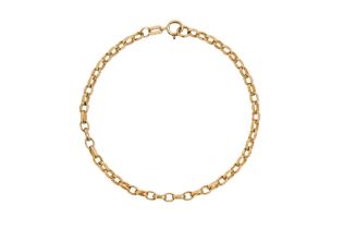 A short length of 9ct gold chain - 18cm long, 3.6g.