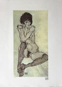 Egon SCHIELE (1890-1918), D’APRES.  Nu féminin. 