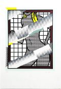 Roy LICHTENSTEIN (1923-1997) d’après.  Girl in mirror. 