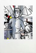 Roy LICHTENSTEIN (1923-1997) d’après.  Nude with Pyramid, 1994. 