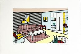 Roy LICHTENSTEIN (1923-1997) d’après.  Modern Room.Interior series. 