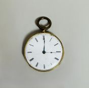 MONTRE de GOUSSET savonnette 3 cuvettes en or jaune 18K mvt à clé (En état) échappement à cylindre h