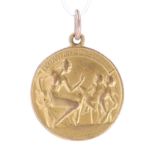 Paul Vincze 9ct Gold Medallion Pendant, 2.2g