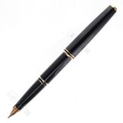 Montblanc - Classic Black Fountain Pen, 14ct Gold Nib, Boxed
