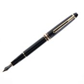 Montblanc - Meisterstuck Black Fountain Pen, 14ct White Gold Nib