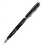 Parker - 75 Black Lacquer Cased Fountain Pen, 14ct Gold Nib