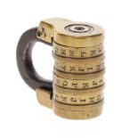 Victorian Brass 4 Letter Combination Kit Bag Lock