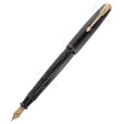 Parker - Vaccumatic Green Fountain Pen, 14ct Gold Nib