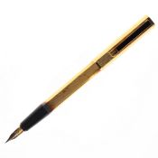 Dunhill - Gold Plated Fountain Pen, 14ct Gold Nib