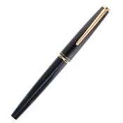 Montblanc - Classic Black Fountain Pen, 14ct Gold Nib