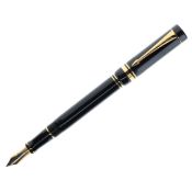 Parker - Duofold International Black Lacquer Fountain Pen, 18ct Gold Nib