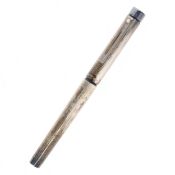 Sheaffer - Targa Silver Cased Fountain Pen, 14ct Gold Nib