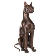 Bronze Cat Statuette in Egyptian Style