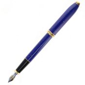 Cross - Townsend Blue Lacquer Fountain Pen, 18ct White Gold Nib