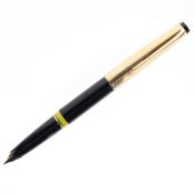 Montblanc - 74 Black and Gold Plated Fountain Pen, 14ct Gold Nib