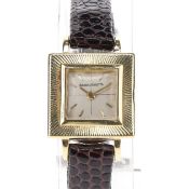 Jaeger-LeCoultre - 18ct Gold Square Dial Ladies Hand-Wind Watch, ref. 1636