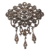 Antique Cut Steel Brooch
