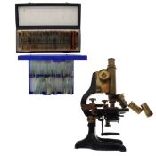 Ernst Leitz Wetzlar Microscope No. 225025 with Slides