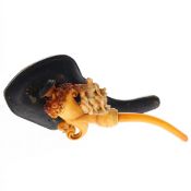Antique Hand Carved Meerschaum Pipe, Cased