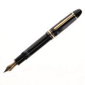 Montblanc - Meisterstuck No.149 Black Fountain Pen, 18ct White Gold Nib
