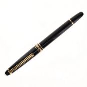 Montblanc - Meisterstuck Black and Gold Plate Cased Rollerball Pen