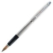Parker - 75 Silver Plated Fountain Pen, 14ct Gold Nib.