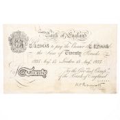 1935 Bank Of England 20 Pound Note 'White Twenty'