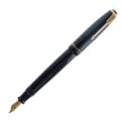 Parker - Vaccumatic Navy Stripe Fountain Pen, 14ct Gold Nib