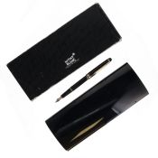 Montblanc - Meisterstuck Black Fountain Pen, 14ct White Gold Nib
