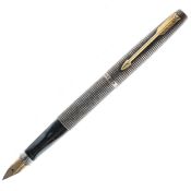 Parker - 75 Sterling Silver Casing Fountain Pen, 14ct Gold Nib