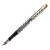 Parker - 75 Sterling Silver Casing Fountain Pen, 14ct Gold Nib