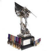 ER II CSM Northern Ireland- UN- Iraq-ACS- Army LSGC Medal Group & Statue, Mounted