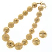 Vintage Christian Dior Necklace and Clip On Earrings Set