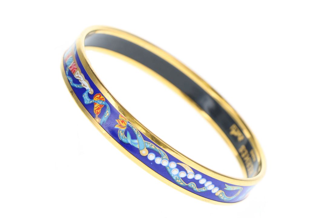 Vintage Hermes Enamel Bangle in Original Box - Bild 2 aus 3