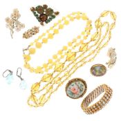 Costume Jewellery Collection including Thomas Lee Mott, Uranium Glass, Aurora Borealis