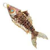 Enamel Articulated Fish Pendant