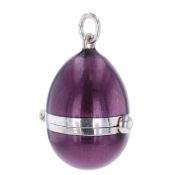 Sterling Silver Enamel Scent Pendant, 17.2g