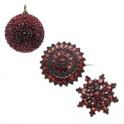 Antique Bohemian Garnet Jewellery Collection