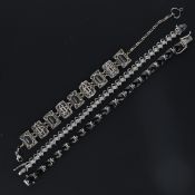 Gemstone Sterling Silver Bracelets including Tennis, 53g