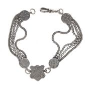 Antique Silver Albertina Bracelet Conversion, 23g
