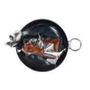 Brutalist Denmark Agate Silver Pendant by Peter Wilhjem Nielsen, 84g