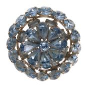 1960s WEISS Signed Rhinestone Floral Brooch