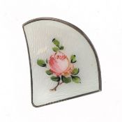 Ivar T Hoth Scandinavian Silver Enamel Brooch, 7g