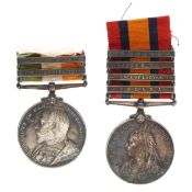 Boer War QSA and KSA Medal Pair Awarded To 8580 Pte T. Robinson KRRC Boer War QSA and KSA Medal Pair