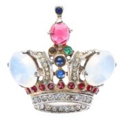 Crown Trifari by Alfred Philippe Coronation Brooch #137542, 11g