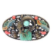 Art Deco Czech Filigree Brooch Attributed to Neiger Brothers, 12g