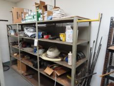 Steel Shelf & Contents, Power Tools, Spare Parts, Drill Bits, Motors, Tubing, Band Saw Blades